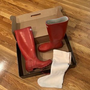 Hunter fleece sock never worn NWOT red boots sold separately and not included
